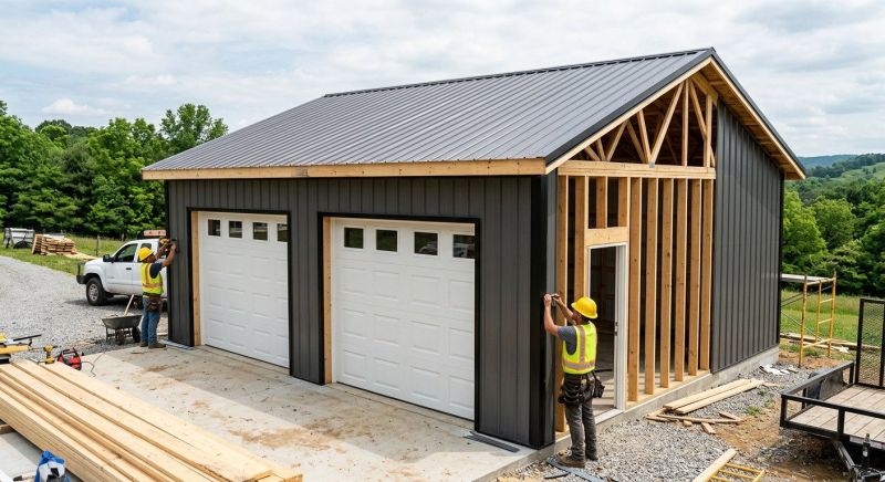 Detached Garage Construction in Conroe, TX